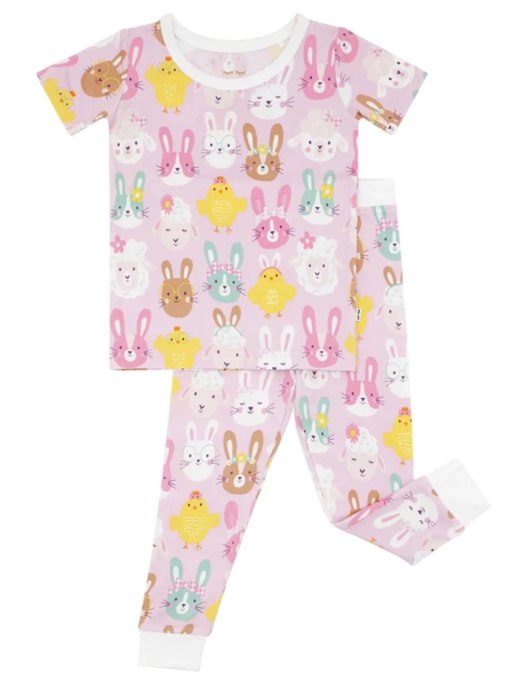 Little Sleepies Pink Pastel Parade Two-Piece Pajama Set 3T